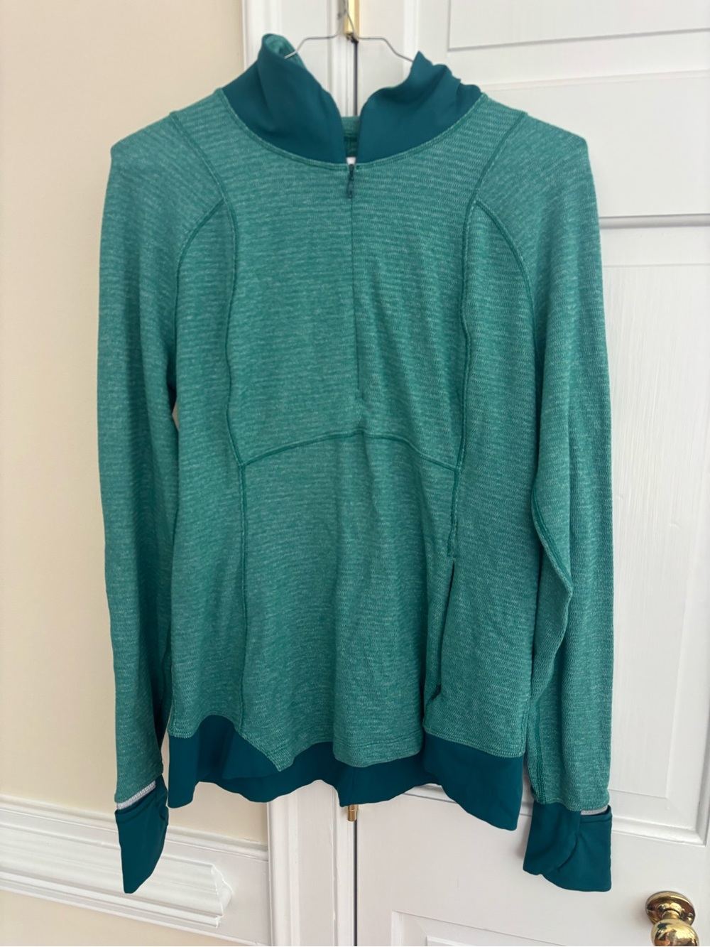 lululemon athletica Teal Green Long Sleeve Half-Zip Pullover